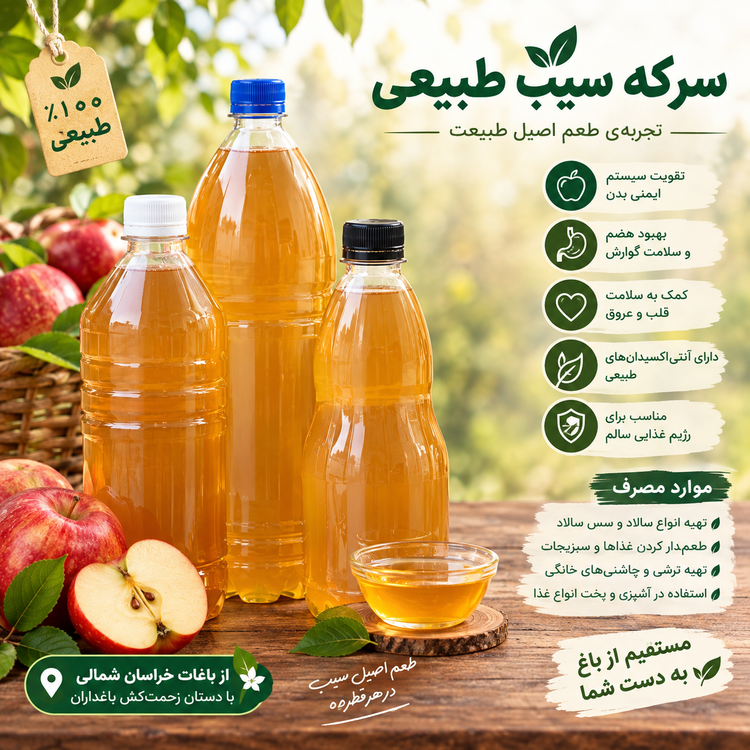 سرکه سیب طبیعی